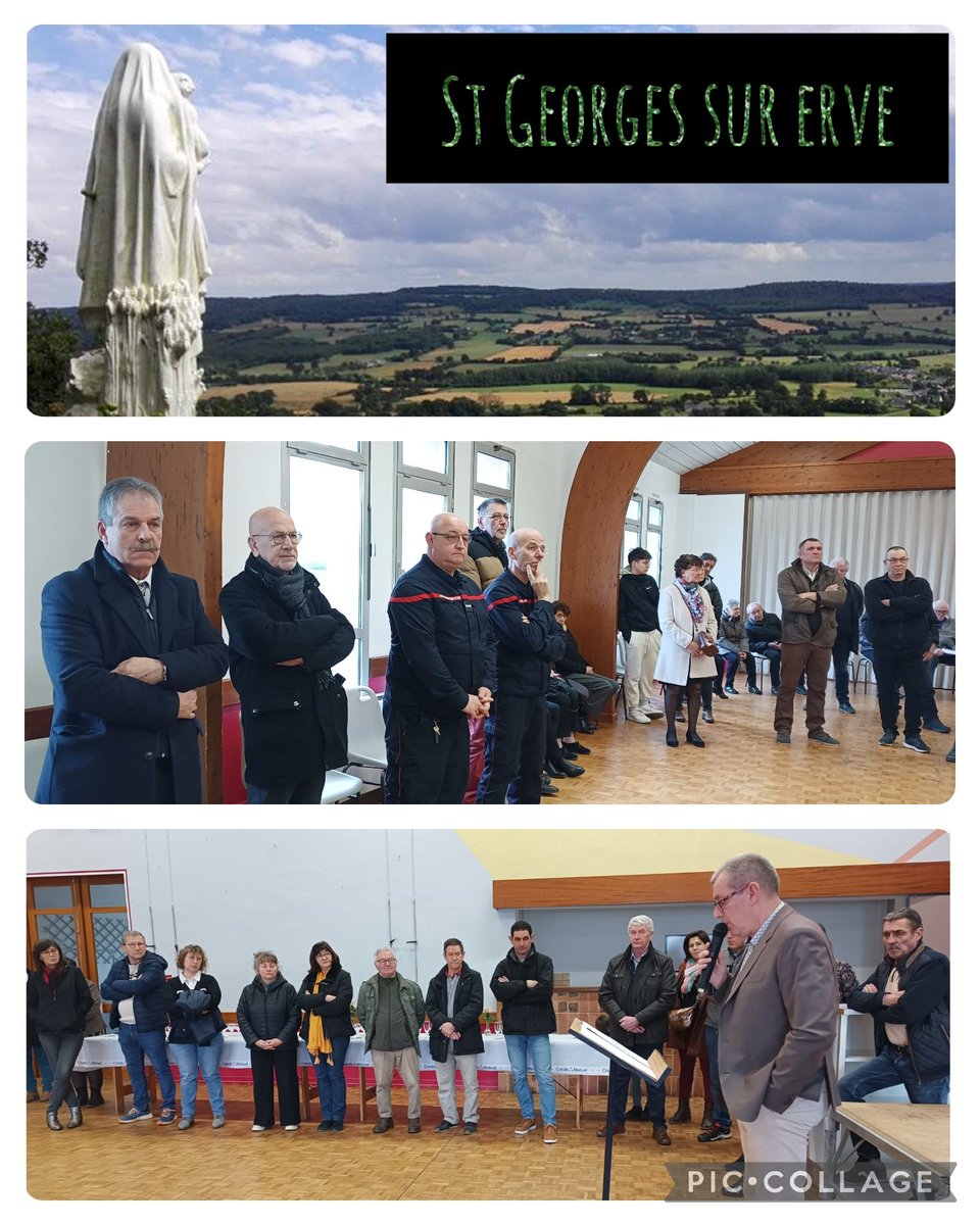 Ce matin, le conseil municipal de #StGeorgessurErve autour de son maire Philippe DUYTSCHE, a présenté ses vœux aux habitants de la commune, en présence des maires des communes voisines.
