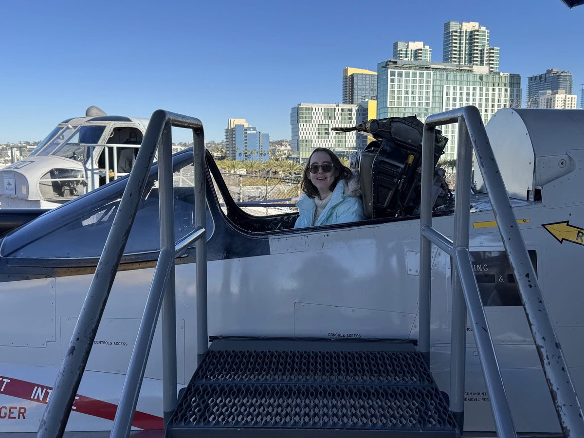 Got back from a 2.5 day vacay in San Diego. E was most excited for the USS Midway because her online teacher is a WWII history buff &amp; was jealous she was going. She spent a bit of time picking out a souvenir for him. Got him a challenge coin.
