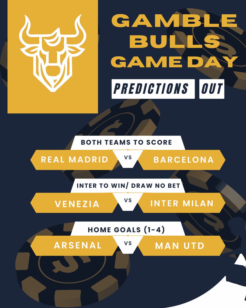 Your wins fuel us to keep bringing the best predictions to the table, Bulls! 💪

Here’s the play:
Choose a platform offering the best odds for maximum returns.

Let’s make today a winning day! 

✅Stay sharp, stay smart, and let’s crush it!
