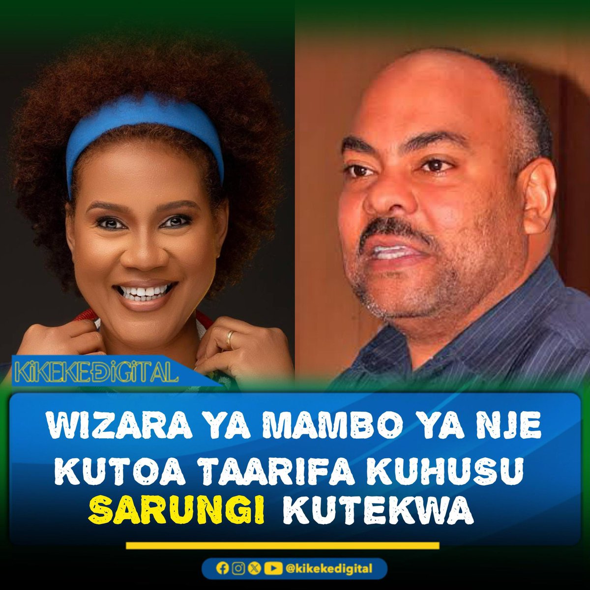 Ni kama <a href="/tanpol/">Police Force TZ</a>  mnataka kuspin TAIFA.

Mnajua kabisa kwasasa nchi imesimama inamsaka <a href="/MariaSTsehai/">Maria Sarungi Tsehai</a>  na nyie mmeona mtoe PUA zenu Kama kawaida ili mfifishe hili jambo.

Mpaka maria atakapopatikana ndio nitawapa hiyo ATTENTION mmenimiss naona.😎

FOCUS iwe kumsaka Maria WAKUU,
