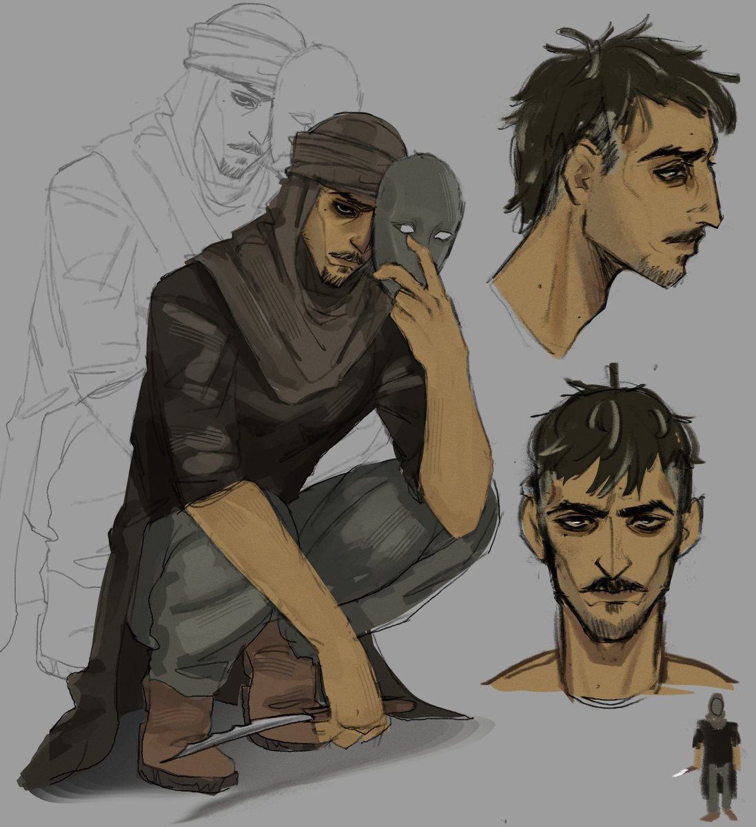 ForFavi's tweet image. a thief sketch