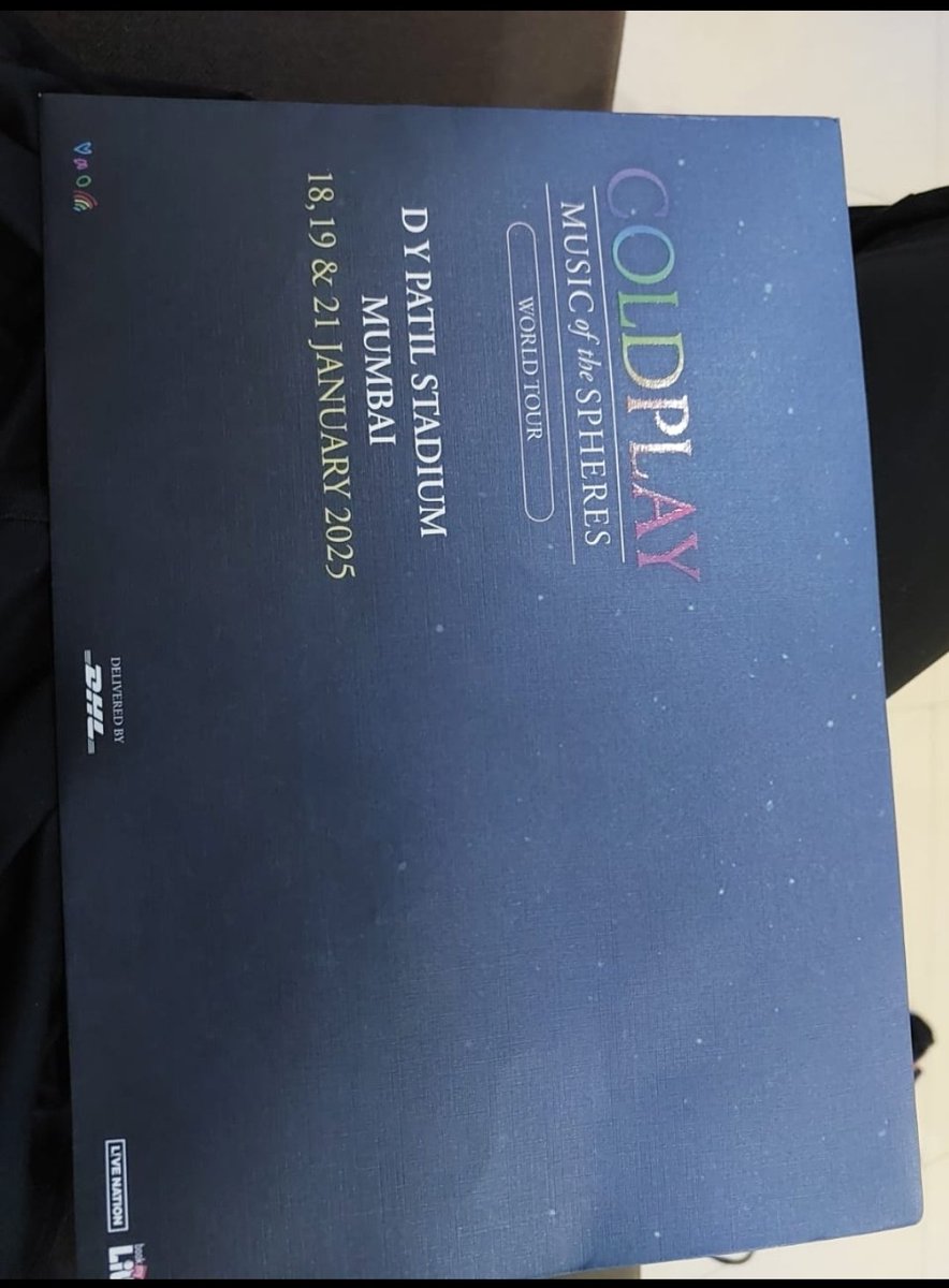 AGuddewala's tweet photo. Hey All, Have 5 standing tickets for 19th Jan Mumbai Coldplay Concert.

DM if anyone is interested

#ColdplayMumbai 
#coldplaytickets #Coldplayindia https://t.co/EJsfFK75jb