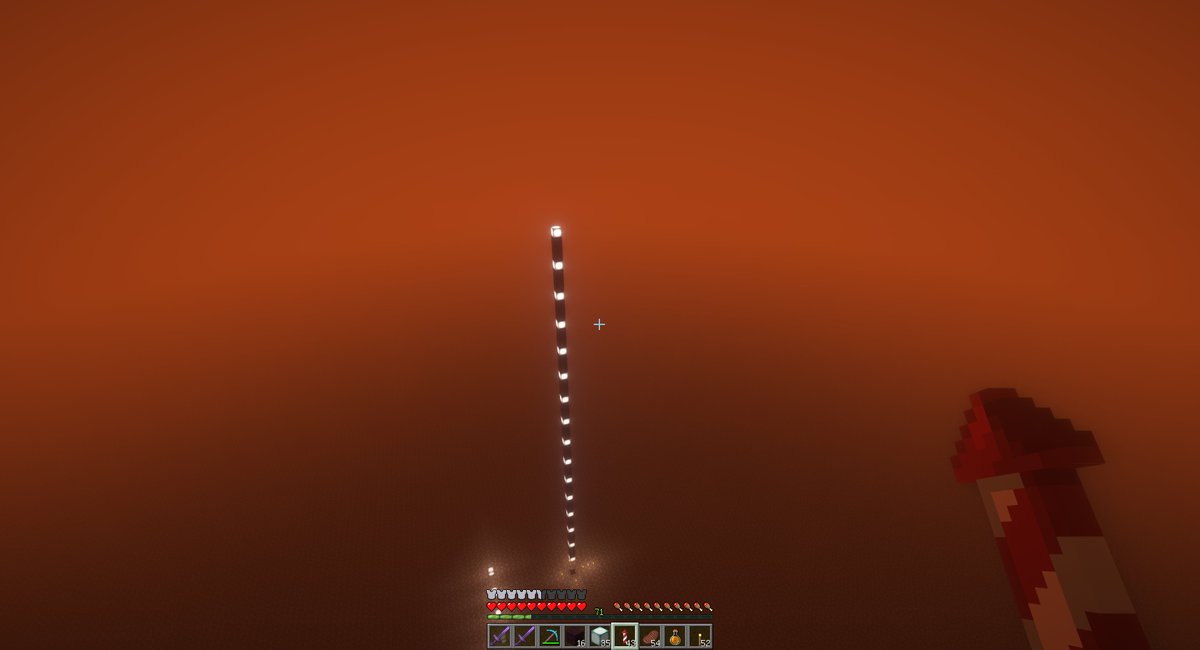 minecraftMiur's tweet photo. 邪道な気がしてなんとなく避けていたネザーの岩盤破壊をついに実施。ところどころにキノコが自生しているということは公式にも別に邪道じゃないということなのか？

#マインクラフト #Minecraft https://t.co/eHaQBClpNF