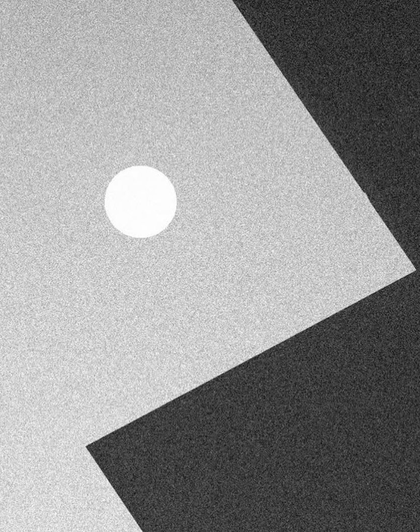 VincentWilsom's tweet photo. "Minimalism speaks volumes. A single dot, a shadowed edge, and infinite interpretations. What do you see? https://t.co/3Tx2WW34GG