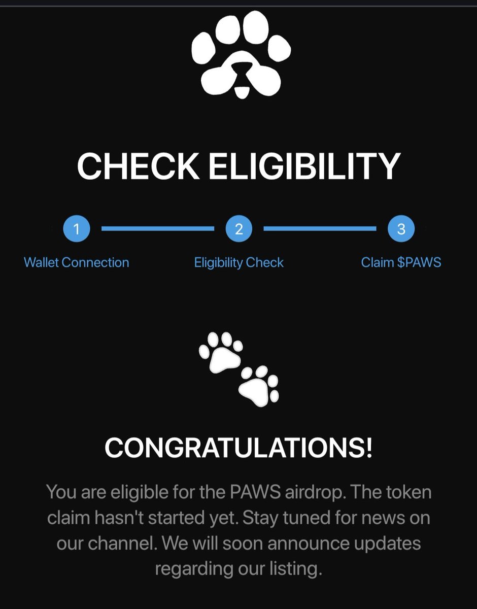 Ae check Eligible Paws nhé, chúc mừng anh em theo kèo. Cùng chờ xem banh trưng tết hay nịt 

t.me/PAWSOG_bot/PAW…