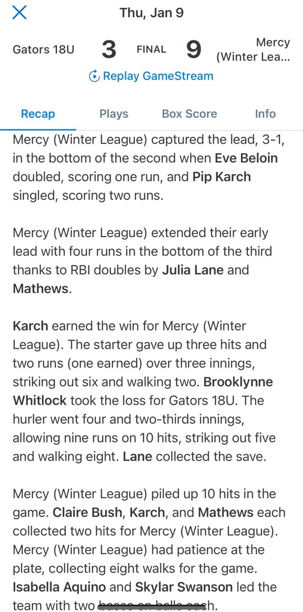 PKarch2026's tweet photo. Congratulations to my teammates on another great win in our winter league! Let’s keep it up! 🥎💫 @FastpitchNation @Team1_fastpitch #CTSoftball #softball #WinterSeason https://t.co/g0e1HJSfaE
