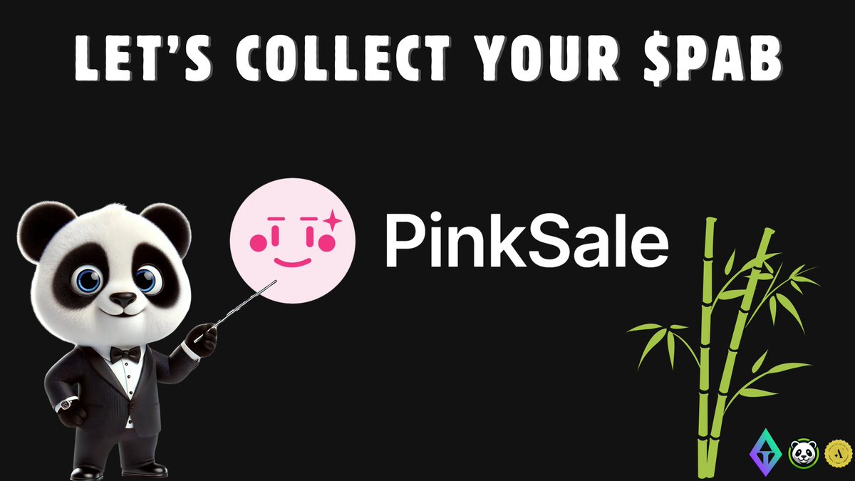Pumpmybag1's tweet photo. 🔥 The wait is over! You can now claim your $PAB from our latest presale on PinkSale!

Don't miss out – secure your share right now by clicking here 👉 https://t.co/ju5sXofqt1
#PandaBuToken #PAB #CryptoLaunch #PresaleClaim https://t.co/mZIKLkVx55