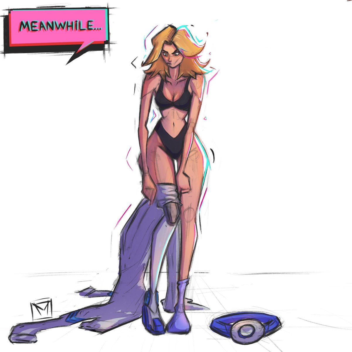 #SueStorm preparing for the work day. I love #MarvelRivals so i did a little #MarvelRivalsfanart