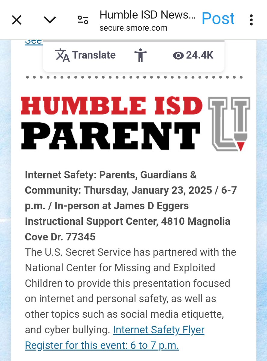 We are hosting two great upcoming events!! Find out all the details in the <a href="/HumbleISD/">Humble ISD</a>  News &amp; Announcements.