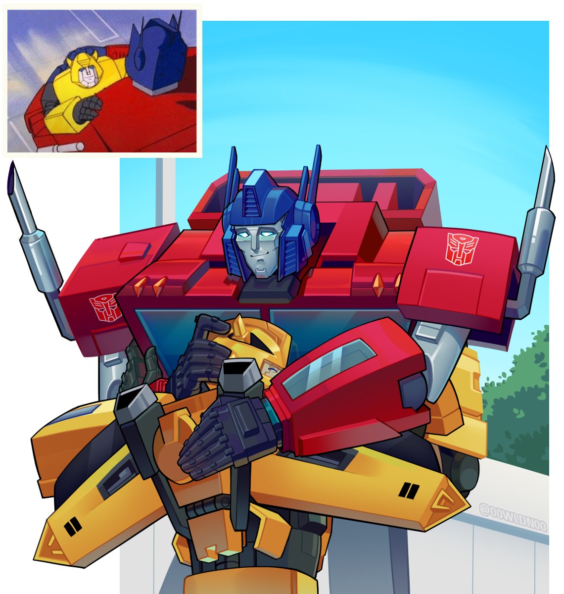 _saeedlutfi_'s tweet image. Couldn't resist redrawing the Bumblebee and Optimus hug 🥹💕
#Transformers #EarthSpark