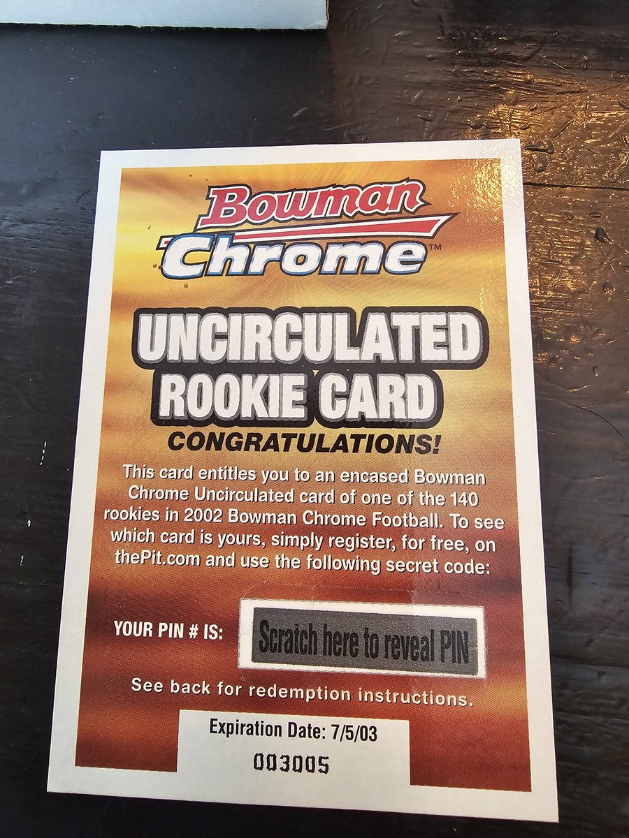 sahwheet's tweet photo. @BowmanCards any chance you would honor this redemption? I've had it for quite a while now 😅 https://t.co/5pTNDvsVbv