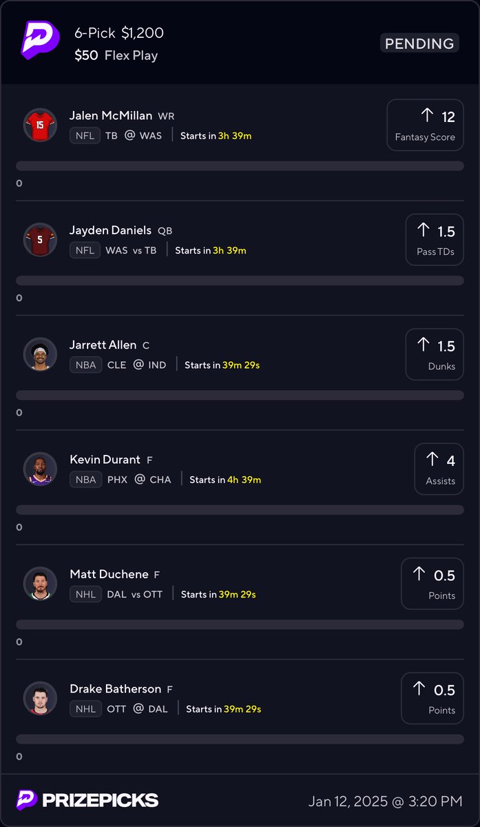 Big_DaddyFatSax's tweet photo. Here is a NFL x NHL x NBA hungover as shit 6/6 π« π₯΄ #PrizePicks #GamblingTwitter #GamblingX #NBA #NHL #NFL #FatSax
https://t.co/HCrjD7nanl https://t.co/rqNafzEPZn