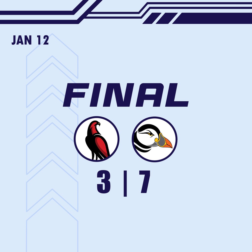 PuffinsHockey's tweet photo. Your Puffins defeated the Wheeling Lightningbirds 7-3!
Goals:
Abt (assist: Butler)
Nagy (assists: Bearden and Raimondi)
Pollis (unassisted)
Bright (assist: Nagy)
Pollis (unassisted)
Bright (assist: Abt)
Pollis (unassisted)
#LetsGoPuffins https://t.co/n3n7up6soM