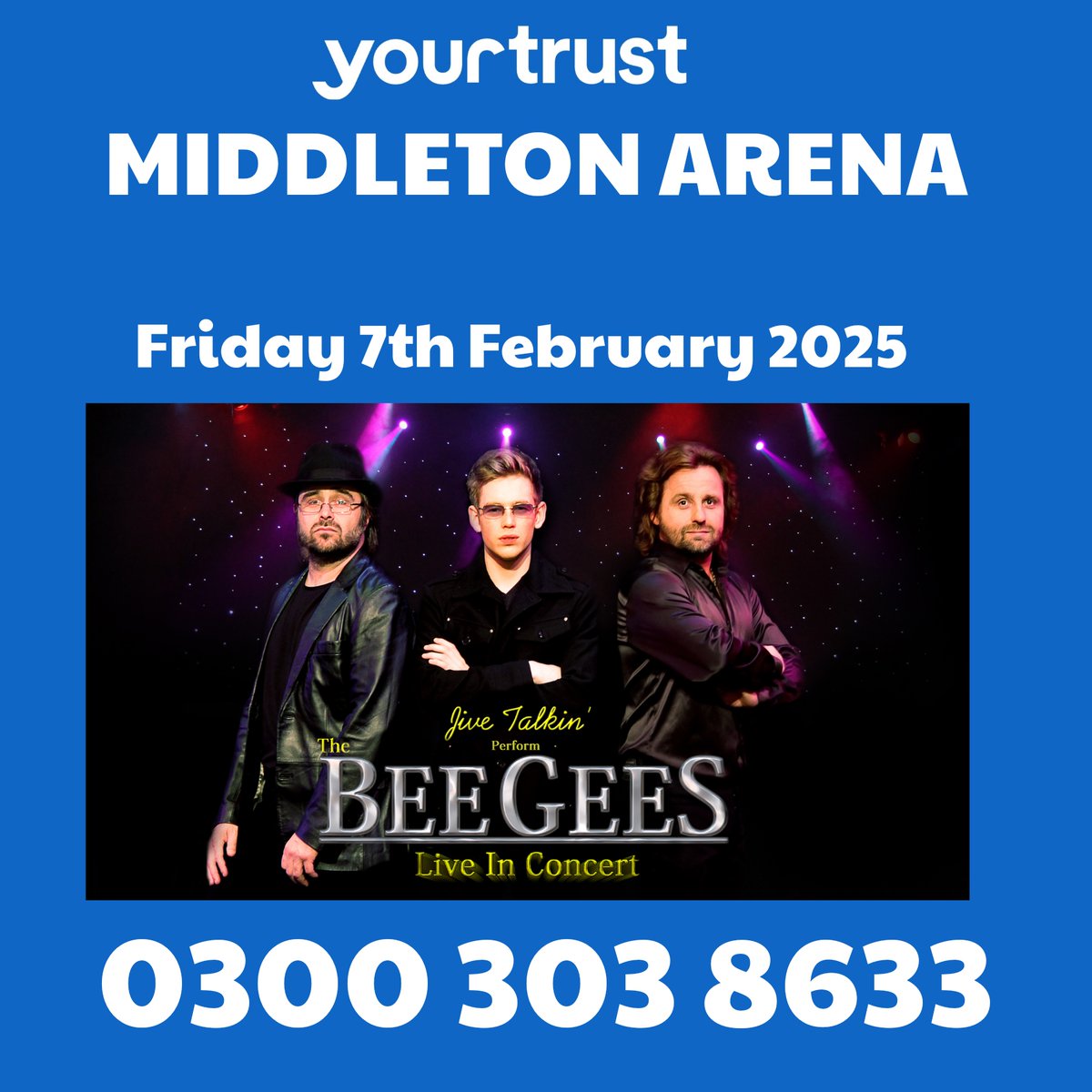 UKTheatreShows's tweet photo. Jive Talkin' are bringing their Bee Gees show to #MiddletonArena @YourTrustRdale where 'You should be Dancing' with us.
Book Tickets: https://t.co/NMnaVqLmcA
Box Office: 0300 303 8633
Box Office Hours: Mon-Fri 10am – 2.30pm
#jivetalkin #beegeestributeshow https://t.co/oYpUMlBPH3
