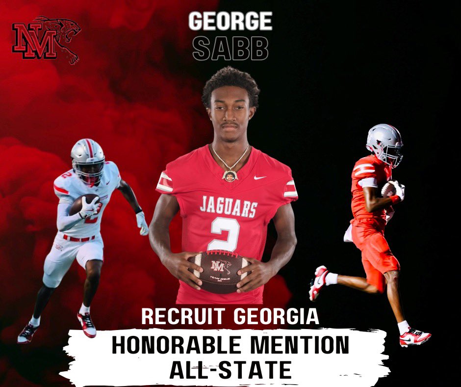 George Sabb | 6'3 | 185 | WR | DB | ATH💪🏽 (@george_sabb3) on Twitter photo AGTG 🙏🏽 Thank you <a href="/RecruitGeorgia/">Recruit Georgia</a> 🙏🏽 To be honored among the best in Georgia is truly a blessing. #jobnotdone AGTG 🙏🏽 Thank you <a href="/RecruitGeorgia/">Recruit Georgia</a> 🙏🏽 To be honored among the best in Georgia is truly a blessing. #jobnotdone