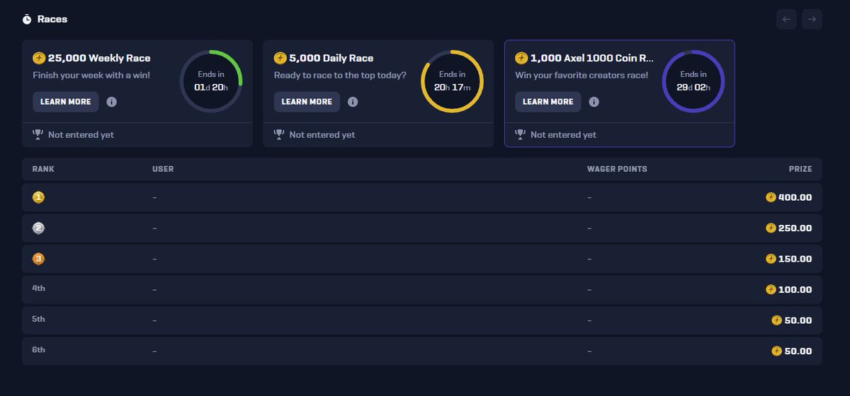 NEW 1000 Coin Leaderboard on Rain.gg 
rain.gg/r/axel 

Also new 1000 Coin Giveaway soon! Be ready 🥳

#CS2 #CS2Giveaway #cs2skins #cs2giveaways #Giveaways #Giveaway