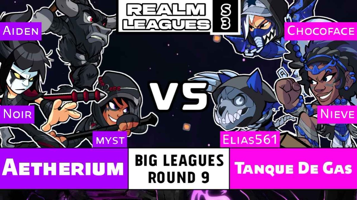 Aetherium is looking to take 4th place in the league

⚔️Aetherium vs Tanque De Gas

Watch the SpiritRealm stream at 8pm EST to see if TG creates another upset this season!
🔗twitch.tv/spirit_realm_
#Brawlhalla #BrawlhallaCommunity