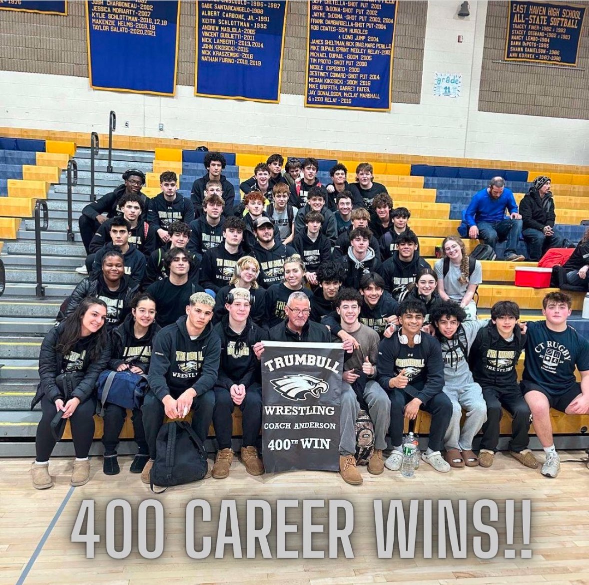 TrumbullAthlet1's tweet image. Congratulations to Coach Anderson on his 400th career win this past weekend at East Haven Duals!  #ctwrest 

@GameTimeCT @DaveRuden @fciac @ciacwrest