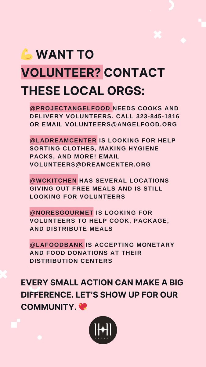 Paris Hilton (@parishilton) on Twitter photo For those looking for volunteer opportunities in #LosAngeles 🫶 #LosAngelesWildfire <a href="/LADreamCenter/">The Dream Center</a> <a href="/WCKitchen/">World Central Kitchen</a> <a href="/NoResGourmet/">No Res Gourmet</a> <a href="/LAFoodBank/">LA Regional Food Bank</a> For those looking for volunteer opportunities in #LosAngeles 🫶 #LosAngelesWildfire <a href="/LADreamCenter/">The Dream Center</a> <a href="/WCKitchen/">World Central Kitchen</a> <a href="/NoResGourmet/">No Res Gourmet</a> <a href="/LAFoodBank/">LA Regional Food Bank</a>