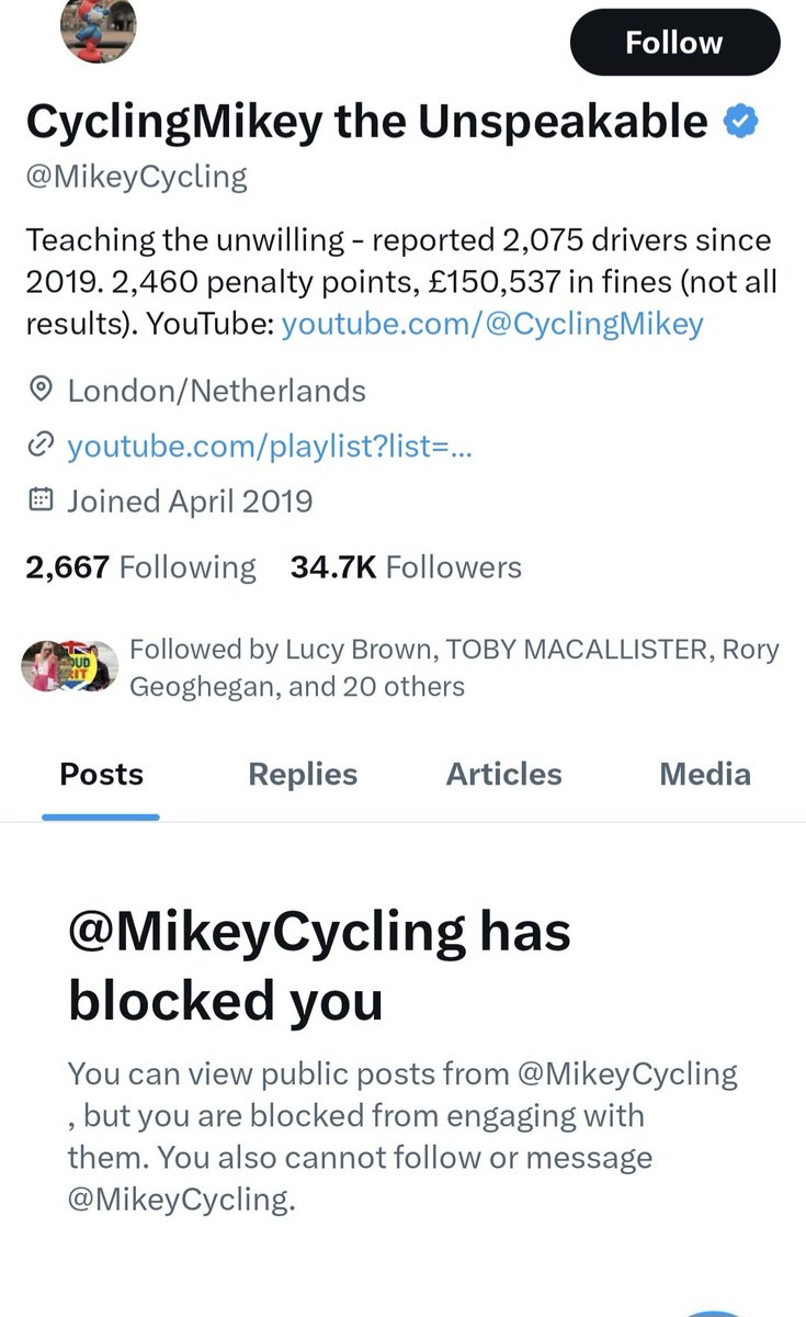 Mikey the part time cyclist full time stuntman doesn't like the tables being turned on him.
Fucking sausage 😂