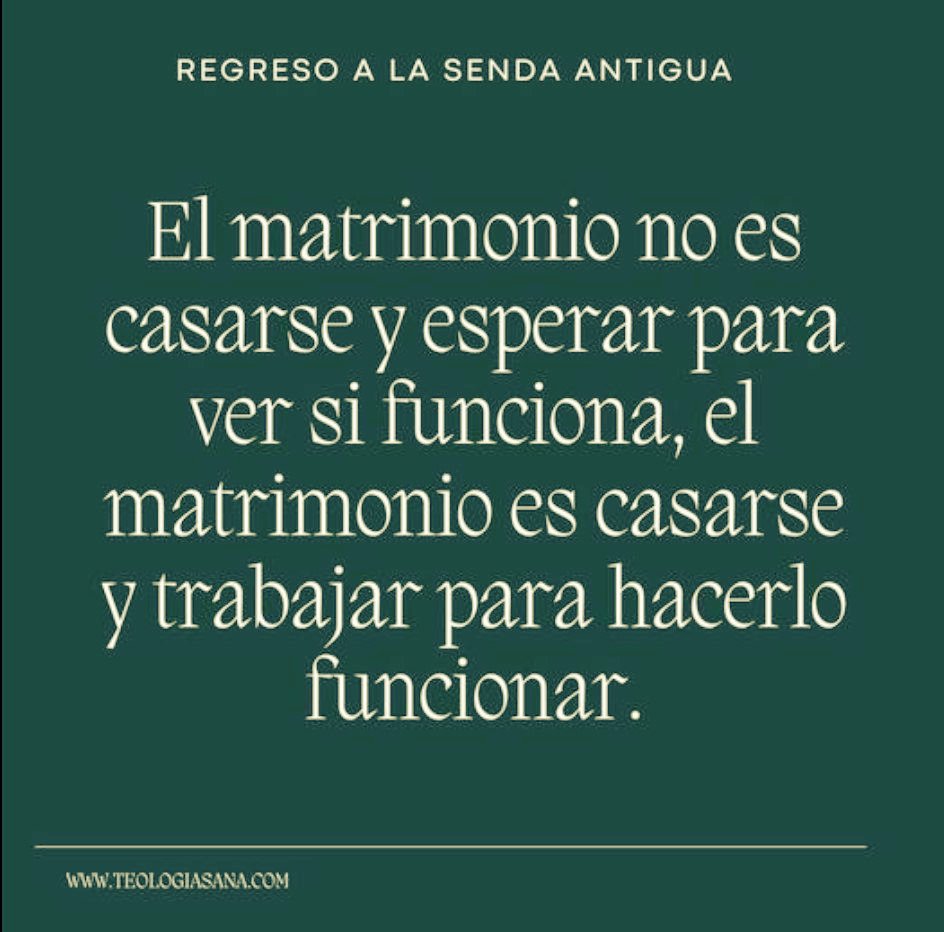 RecCristianosJB's tweet photo. El matrimonio no es casarse y esperar para ver si funciona, el matrimonio es casarse y trabajar para hacerlo funcionar. https://t.co/Cy9I4fBAWz
