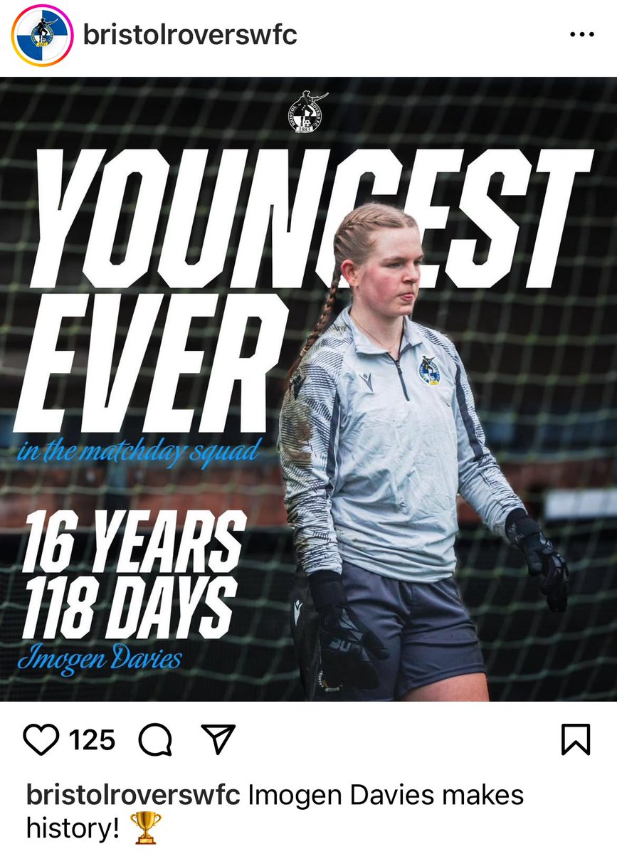 Impressive stuff from Immo.

Such a hard worker in all she does, a fantastic leader and team mate too!

Buzzing for her to get this opportunity and to have the ability to excel across multiple sports. All in her stride whilst making history for <a href="/Official_BRWFC/">Bristol Rovers Women</a> 💪🏻
