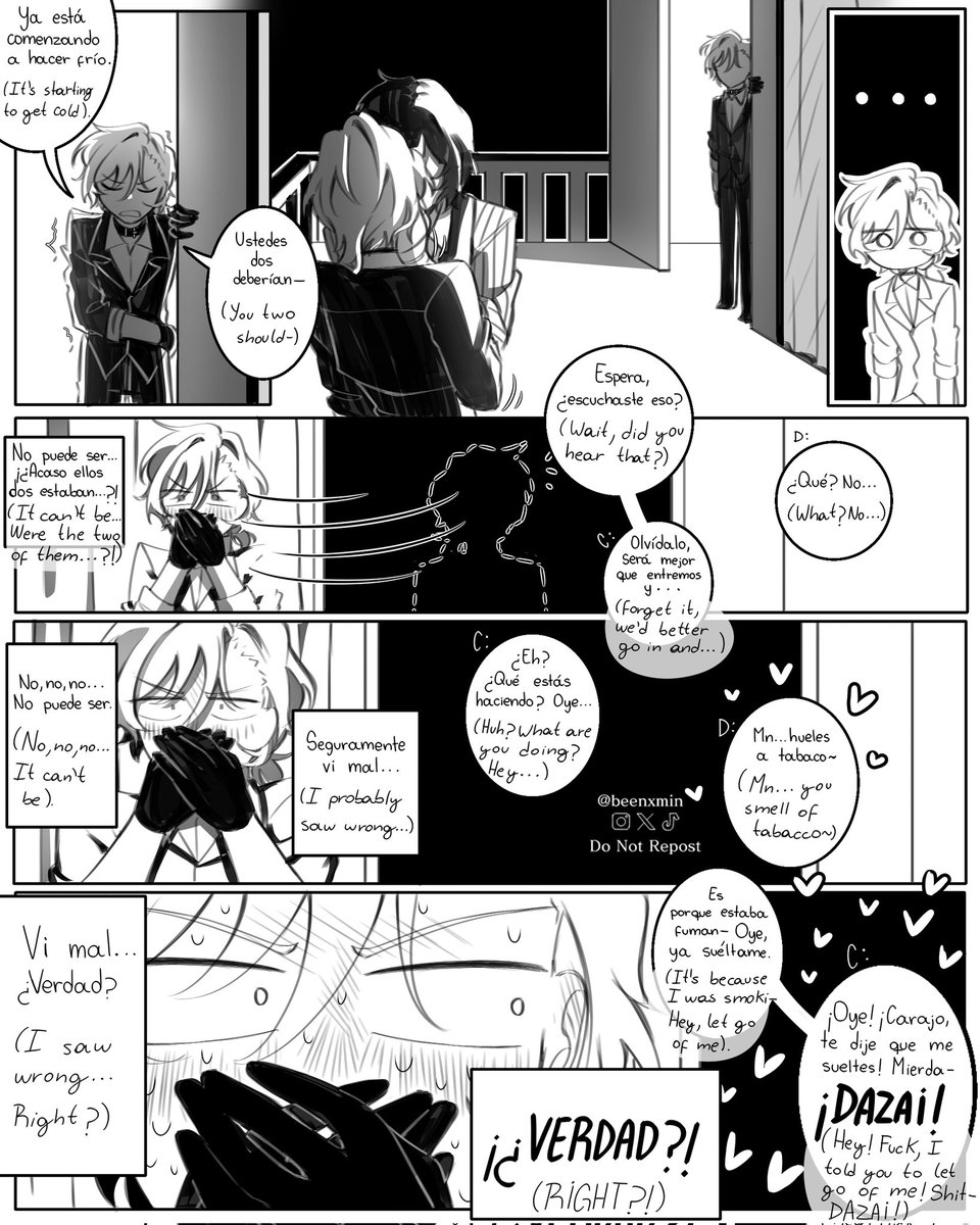 beenxmin's tweet photo. Cómic parte 4 (3/3) 

#soukoku #chuuya #dazai #bsd #comic https://t.co/QBS2EDSKEF