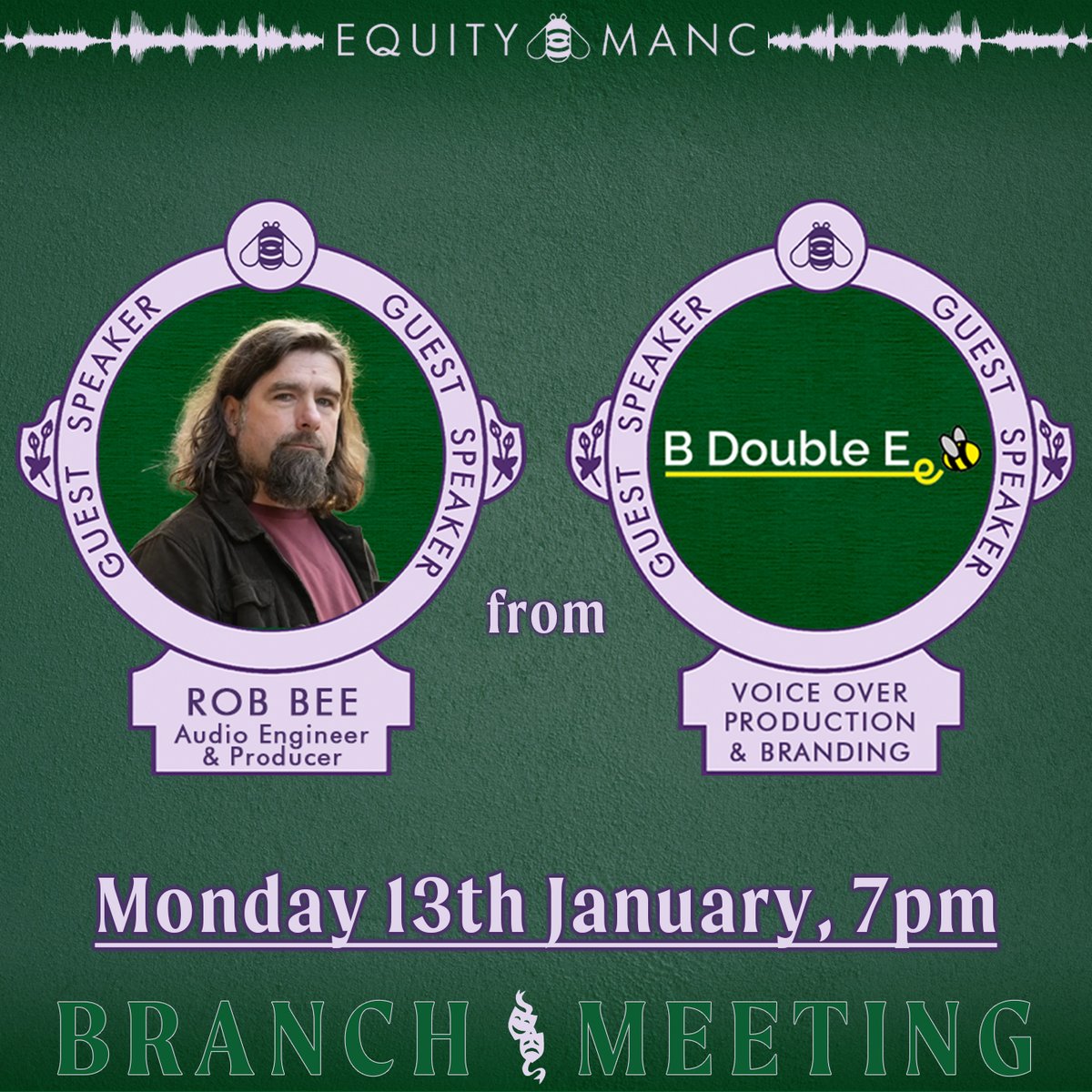 💥TOMORROW💥
We're just 24hrs away from a stonker of a 𝗕𝗿𝗮𝗻𝗰𝗵 𝗠𝗲𝗲𝘁𝗶𝗻𝗴.
Ever wondered about the world or Voiceover? This meeting is for YOU!
𝗠𝗼𝗻𝗱𝗮𝘆 𝟭𝟯𝘁𝗵 𝗝𝗮𝗻𝘂𝗮𝗿𝘆 𝗳𝗿𝗼𝗺 𝟳𝗽𝗺