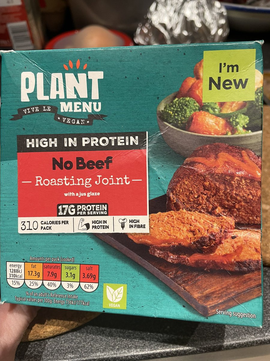Logic778's tweet photo. Hi @AldiUK great to see an enhanced plant-based range in store. A question about the “No Beef Roasting Joint”… what are we supposed to do with the sachet of faux jus? There’s no mention of it on the instructions! https://t.co/vCZtt0KCxZ