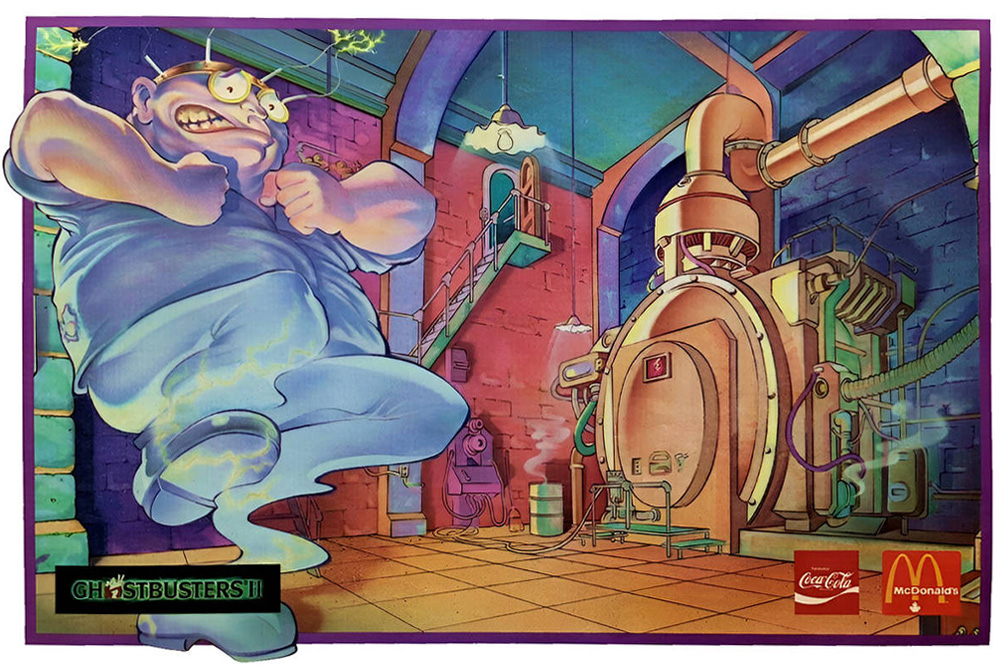 We were once a society that truly appreciated fine art—especially when paired with a Happy Meal! 👻🍔

In promoting 1989's Ghostbusters II, McDonald’s Canada served up these four iconic placemats featuring Slimer, the Ecto-1, and the Scoleri Brothers.