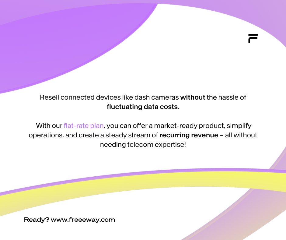 FreeewayIoT's tweet image. 🔗 Freeeway’s IoT Device Flat Rate is redefining the game! Seamless connectivity, unlimited opportunities. 🚀
👉 Learn more here: freeeway.com/products/iot-m…
💌 contact@freeeway.com
🌐 freeeway.com