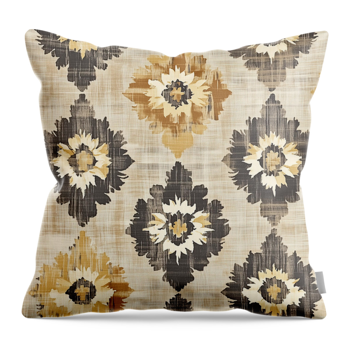 LisaSBaker444's tweet photo. Check out Ikat Brown And Gold Floral Pattern 2, displayed on pillow, see all available products here:  https://t.co/DiwejwMt2A 

#art #artwork #wallart #homedecor #buyintoart #artforsale #ikat #pattern #muted #artistonx #canvasprints #throwpillows #artprints https://t.co/OR3XTjbN5D