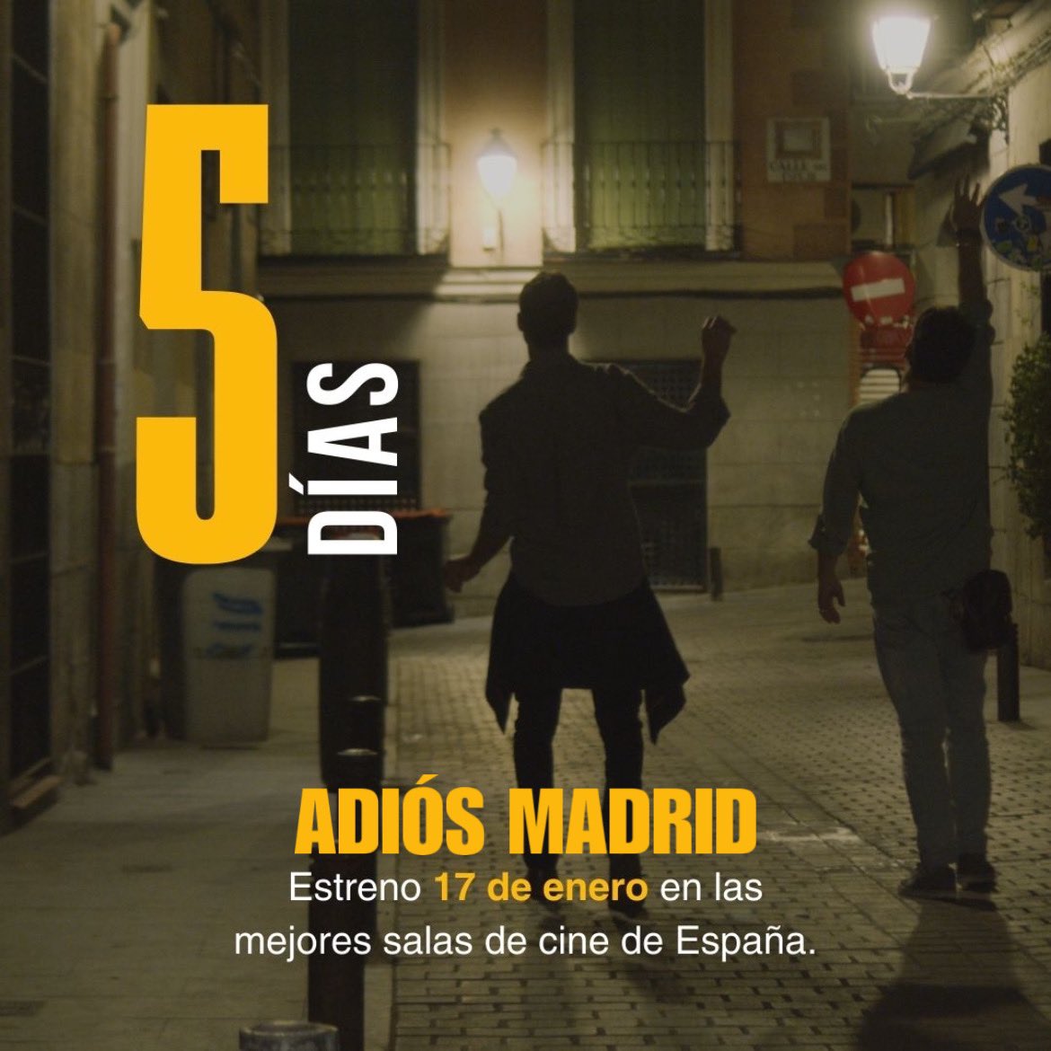 ¡FALTAN SÓLO 5 DÍAS PARA EL ESTRENO DE “ADIÓS MADRID”!

En Madrid empiezas con una caña y nunca sabes cómo termina.
Como se suele decir: “De Madrid al Cielo”…. O al infierno

🎟️ “Adiós Madrid” - Estreno en salas - 17 de enero
#estreno #cine