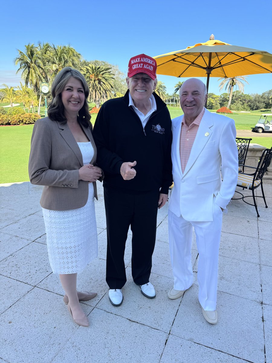 Kevin O'Leary aka Mr. Wonderful (@kevinolearytv) on Twitter photo Great day with the #President. A gracious host. And, he shot a 68! My recommendation, try the Trump Burger! <a href="/ABDanielleSmith/">Danielle Smith</a> <a href="/realDonaldTrump/">Donald J. Trump</a> Great day with the #President. A gracious host. And, he shot a 68! My recommendation, try the Trump Burger! <a href="/ABDanielleSmith/">Danielle Smith</a> <a href="/realDonaldTrump/">Donald J. Trump</a>