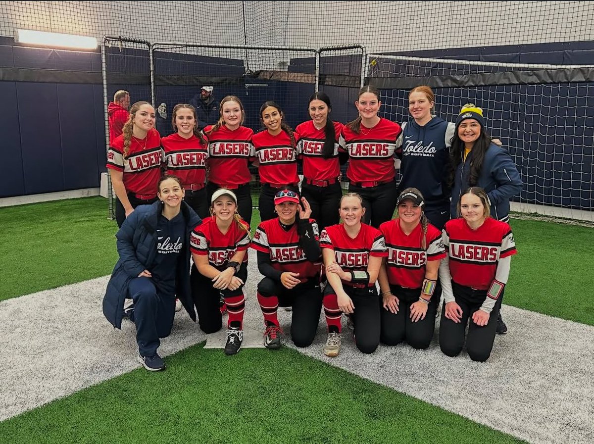 Thank you <a href="/ToledoSoftball/">Toledo Softball</a> for having my <a href="/ohiolasersred08/">Ohio Lasers Red 2026/2027</a> team yesterday!! Thank you coaches and players for your time. 
COUNT DOWN TO SCHOOL SOFTBALL!! 5 weeks till tryouts!! Let’s go!! <a href="/OpticVikings/">TeaysValley Softball</a>