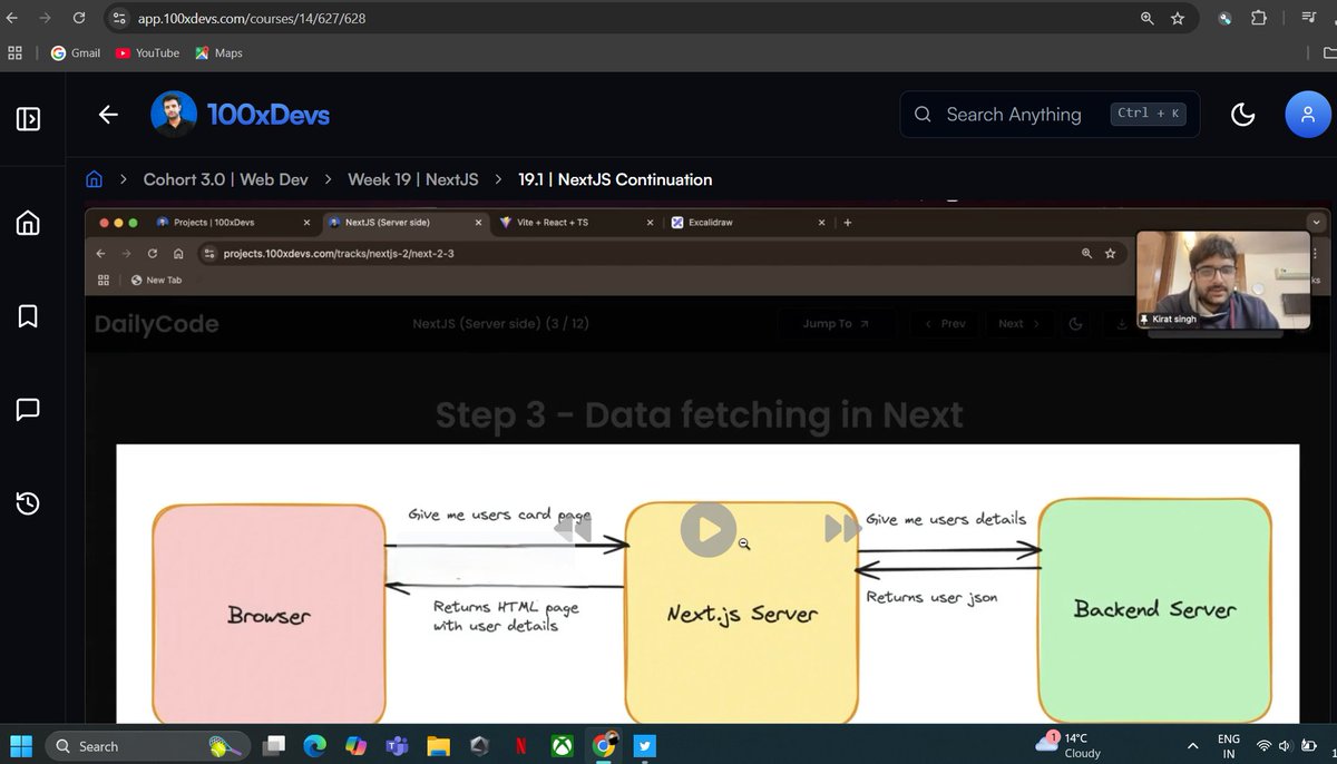 BlindCoder87's tweet image. Learnt about Next.js Cohort 3 @100xDevs 
Day 1
Won&apos;t quit this time!
 #100DaysOfCode  #webdev