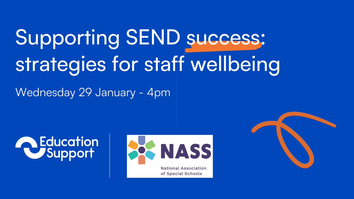 Join our next webinar👇👇👇

Our expert panel including <a href="/NASSCHOOLS/">NASS</a> and @mcbreartysinead will explore how staff can stay mentally well and engaged in the classroom when working with students with SEND.

Sign up here: ow.ly/4i3P50UBOfL
#SEND #TeacherWellbeing