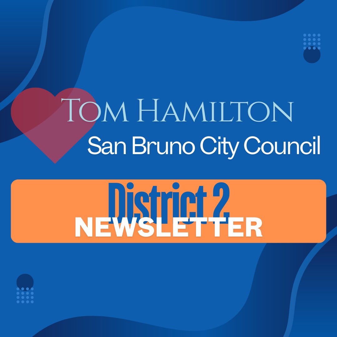 Issue #3 of my newsletter is available for direct viewing at the link below, and includes agenda highlights from this Tuesday’s City Council meetings. #LoveSanBruno 

Link to newsletter #3: app.robly.com/archive?id=a28…

Click here to subscribe: app.robly.com/sites/a3e33027…