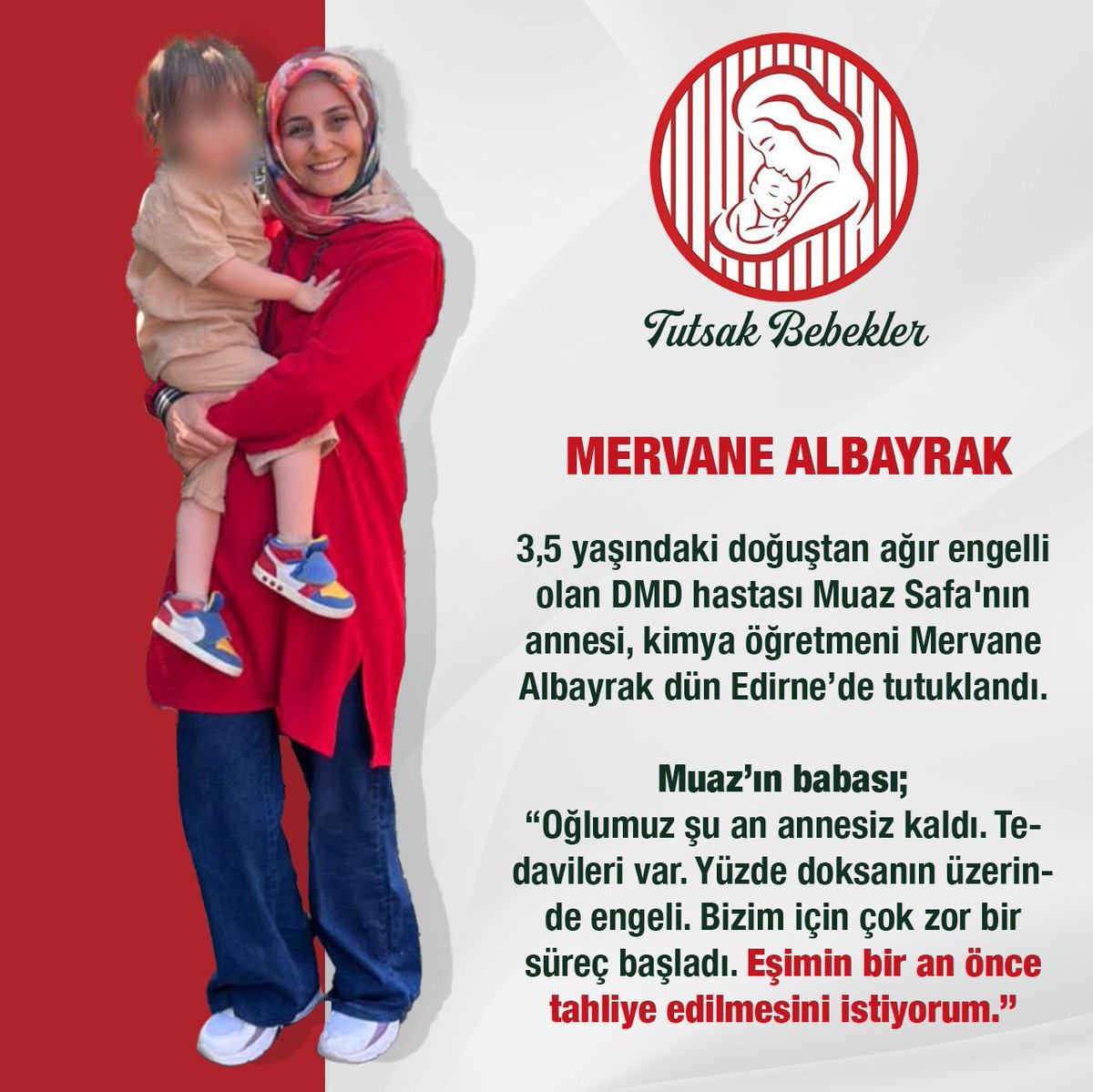 Acı ama gerçek hapishaneler ölüm saçıyor.. tedavi imkanı kısıtlı, denetimli serbestlik verilmiyor, hukuk işlemiyor.. 21.yy da  orta çağ zihniyeti ile yönetiliyoruz, maalesef...
MuazDMDHastası AnnesiniVerin
YusufKerimYasasıUygulansın