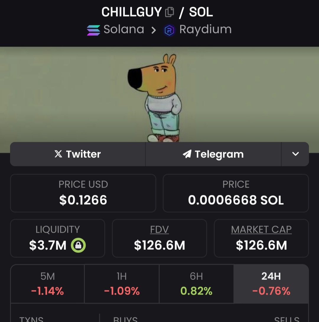 G_waap's tweet photo. You loved it at 600m mcap but hate it at 120m.

#CHILLGUY https://t.co/vAVDmYX1aZ