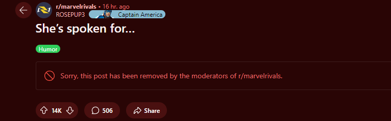 MRZMemes's tweet photo. Post got removed btw https://t.co/lSE8AqDcxS