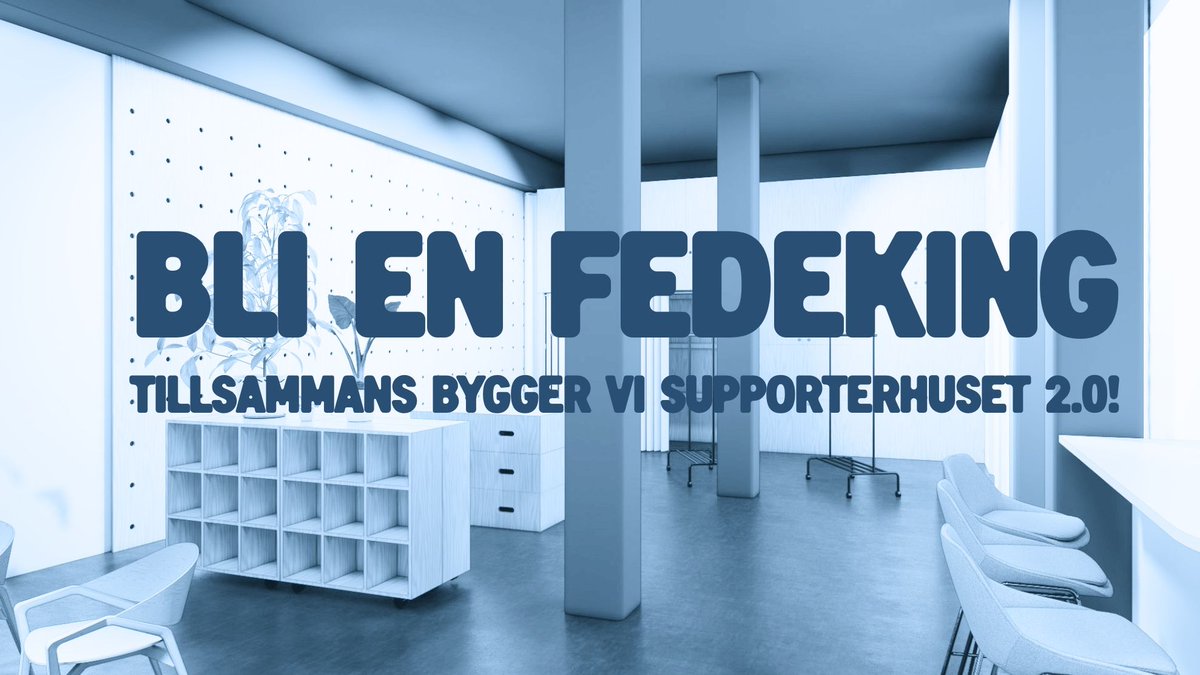 Supporterhuset's tweet photo. Bli en FEDEKING! 
Hjälp oss ge Supporterhuset ett lyft och skapa en ännu fetare mötesplats för supportrar. Målet: 250 000 kr innan Allsvenskan. Är du med? 👊

👉 https://t.co/S7EQIghuKs 
Fler bilder i tråden! https://t.co/BHafQnKjjH