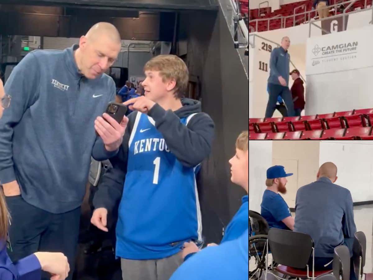 FaceTiming A Fan's Grandma, Walking Around The Arena To Sit With A Fan In A Wheelchair After A Win - Mark Pope Is The Perfect Kentucky Coach buff.ly/3C1qX2v