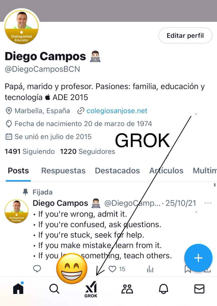 …y tú!! ¿Has visto este botón? #grok