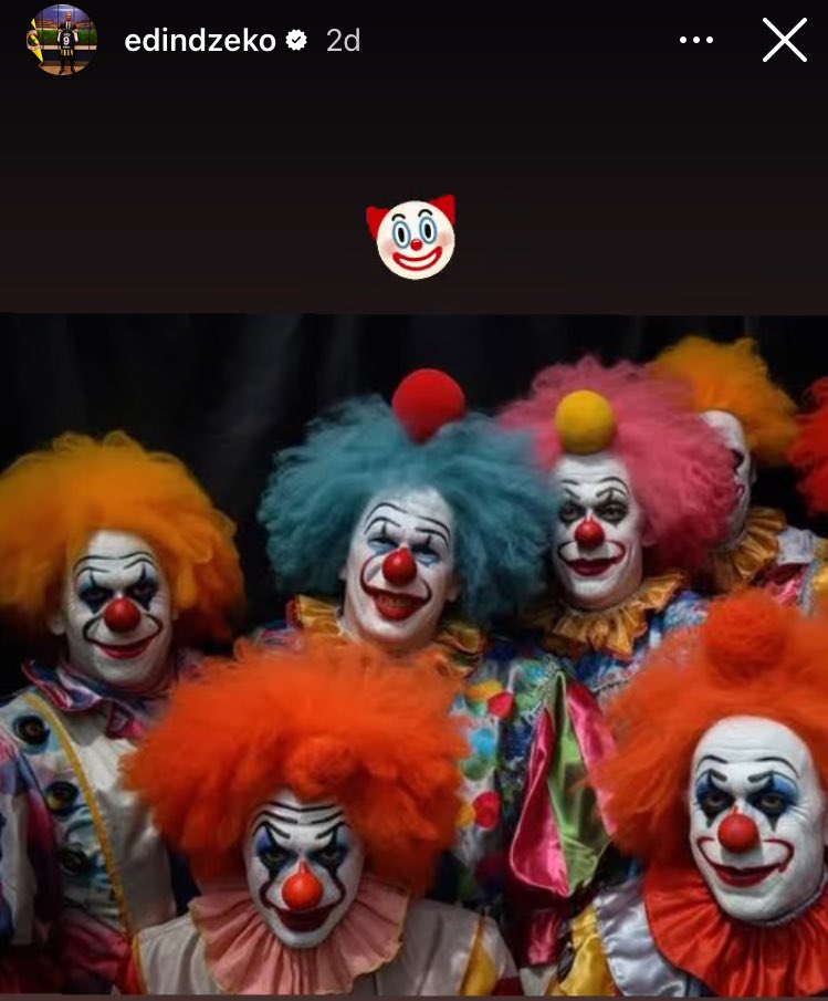 Edin Dzeko'nun paylaşımı.