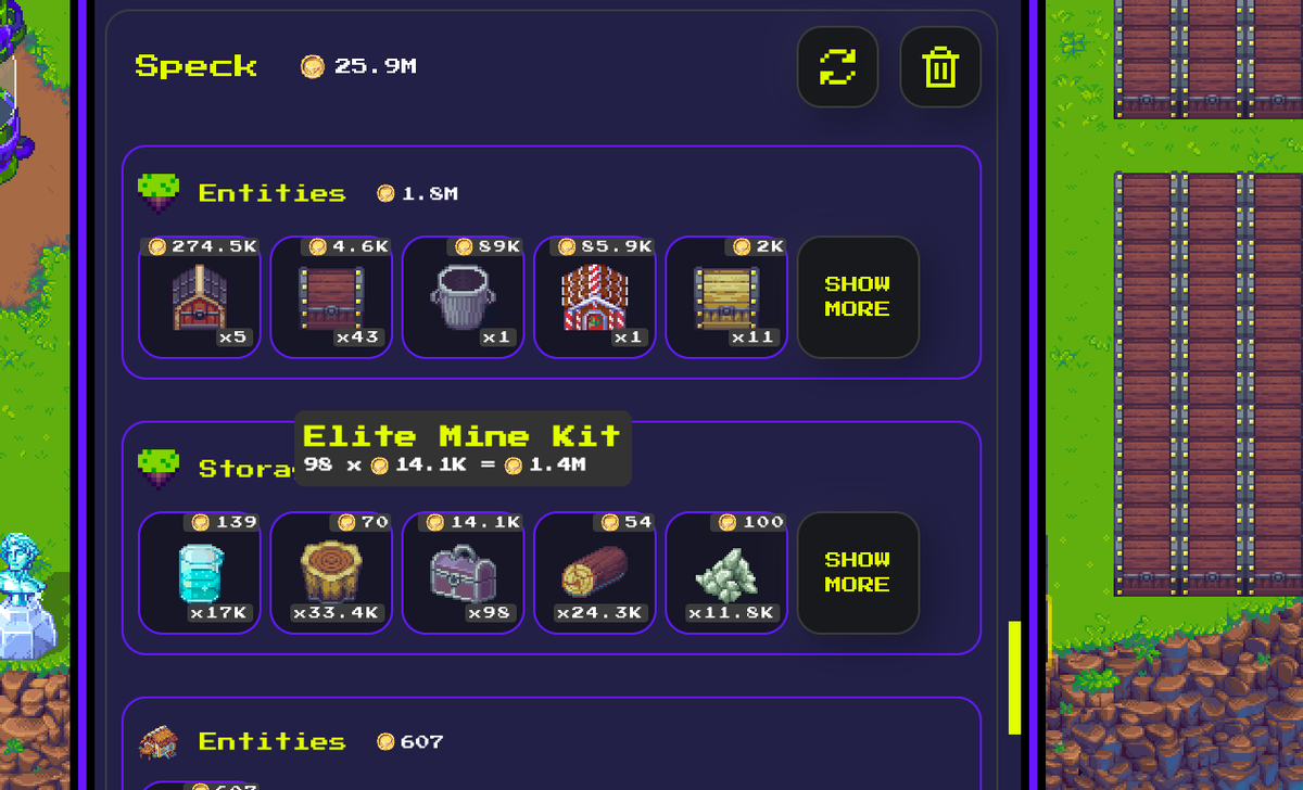 Voxels V4.9.5 out NOW! 🔥

Ever wondered what your total <a href="/pixels_online/">Pixels</a> networth is? 💸

With Voxels you can now see the total value of your pixels account, combining:
✨ Value of all your industries (1 click to find all your industries from all 5000 lands: kits, sculptures,