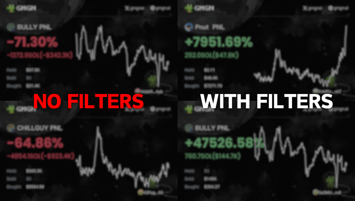 0xDarya_'s tweet photo. I just turned my experimental 0.44 $SOL into 40 $SOL in 7 hours...

The MAIN thing I understood from this 7 hour trading session:

If you don't use filters - YOU'RE DOOMED bro

Doxxing my full trading setup with filters for ya'll🧵👇 https://t.co/Zqh7Fxpnnh