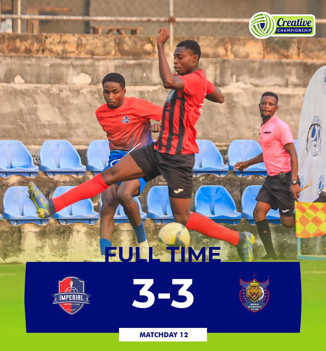 TCC_League's tweet photo. What a comeback from Dino!
The spoils are shared in another goal-fest.
#TCCLeague25 #IMPDSC https://t.co/tZJYJwENHM