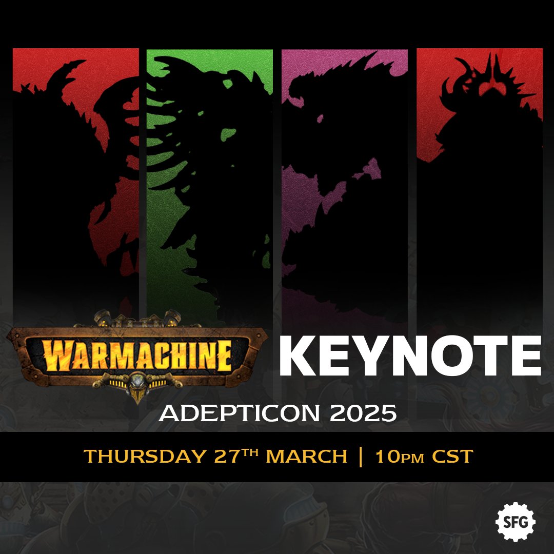 AdeptiCon 2025 registration is LIVE 🚨
The time has come! Book your spot now: bit.ly/4aePQ7n

Whether you'll be swinging by for a Warmachine demo, Godtear Champion Tournament or Guild Ball Regional Cup, we're super excited to meet you all! Let us know your plans 👇