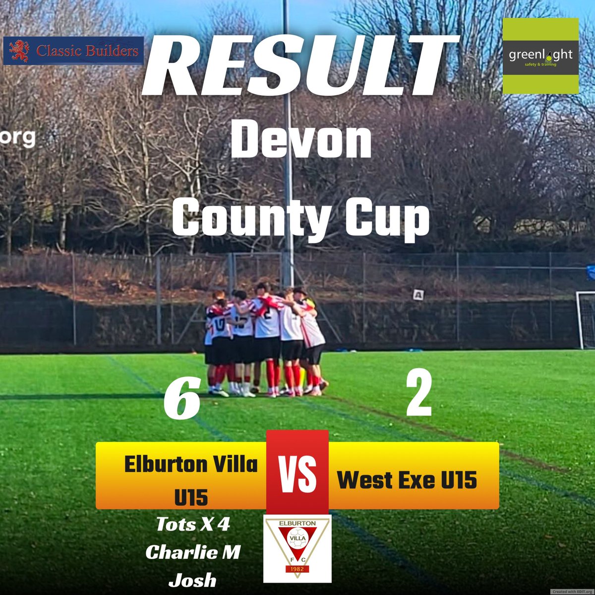 EVFCVilla's tweet image. Last 16 Devon cup tie for the lads. 6-2 win. First game back after a long Christmas break. Fantastic result against a strong side. The boys all working together and keeping their heads. Letting their football do the talking. #DJM #Devonfa #UTV #Devoncup